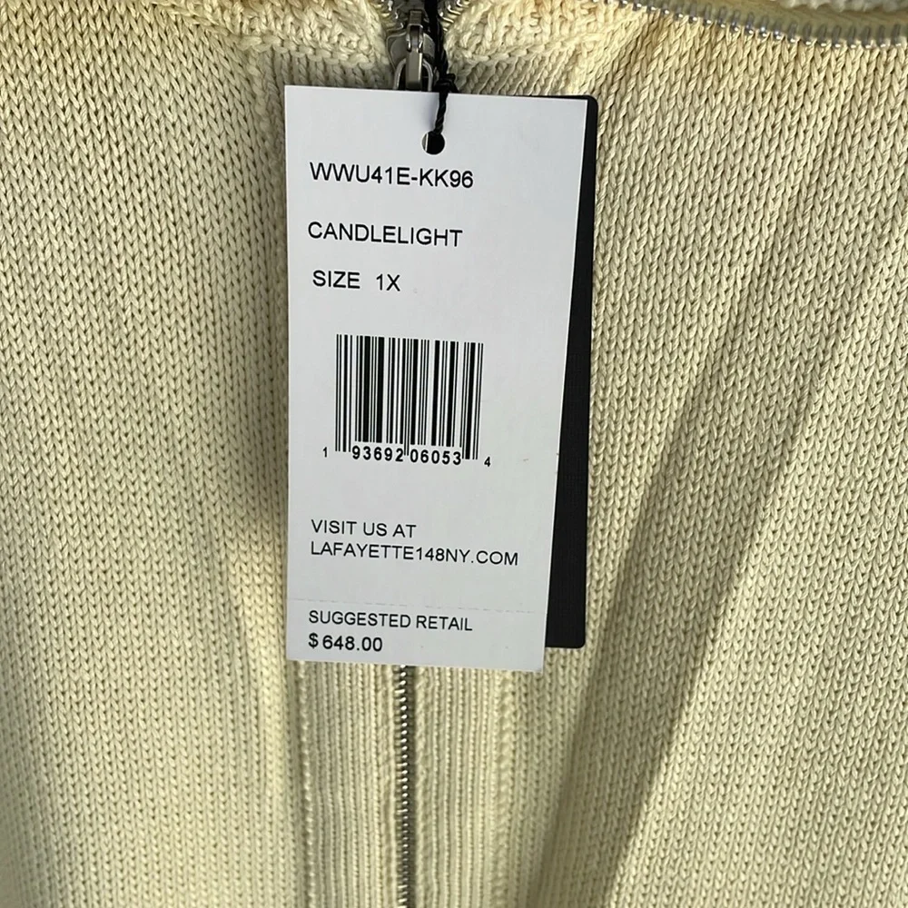 Lafayette 148 Silk Cotton Cardigan Sweater Size 1X - Picture 3 of 16